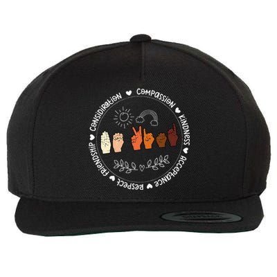 ASL be Kind Squad AntiBullying Unity Day Kindness Wool Snapback Cap