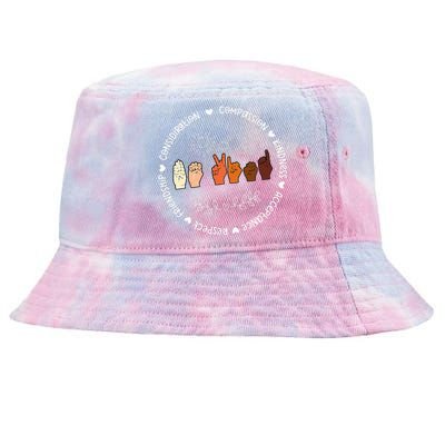 ASL be Kind Squad AntiBullying Unity Day Kindness Tie-Dyed Bucket Hat