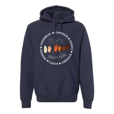 ASL be Kind Squad AntiBullying Unity Day Kindness Premium Hoodie