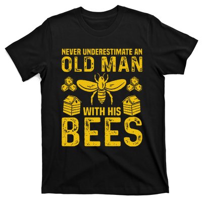 Apiary Bee Keeper An Old Man With His Bees Beekeeping T-Shirt