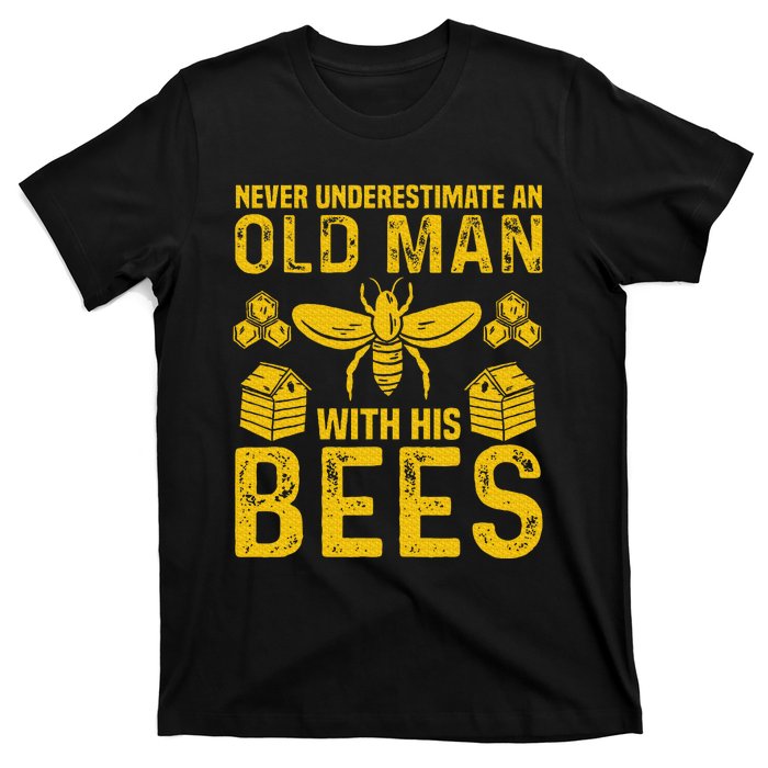 Apiary Bee Keeper An Old Man With His Bees Beekeeping T-Shirt