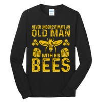 Apiary Bee Keeper An Old Man With His Bees Beekeeping Tall Long Sleeve T-Shirt