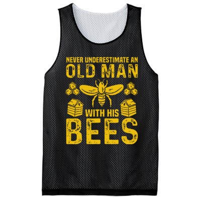 Apiary Bee Keeper An Old Man With His Bees Beekeeping Mesh Reversible Basketball Jersey Tank