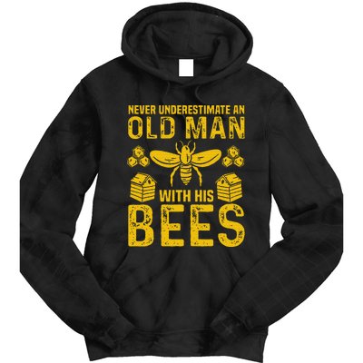 Apiary Bee Keeper An Old Man With His Bees Beekeeping Tie Dye Hoodie