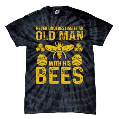 Apiary Bee Keeper An Old Man With His Bees Beekeeping Tie-Dye T-Shirt