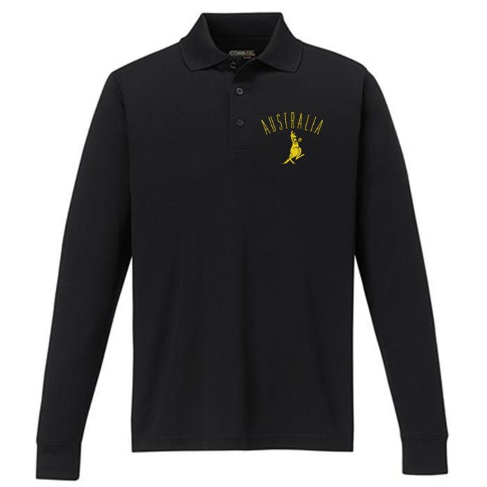 Australia Boxing Kangaroo Performance Long Sleeve Polo