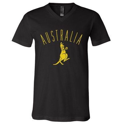 Australia Boxing Kangaroo V-Neck T-Shirt