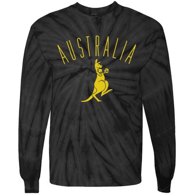 Australia Boxing Kangaroo Tie-Dye Long Sleeve Shirt