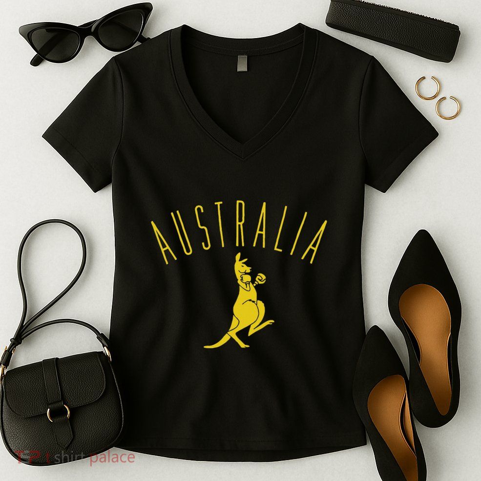 Australia Boxing Kangaroo Women's V-Neck T-Shirt