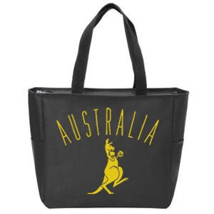 Australia Boxing Kangaroo Zip Tote Bag