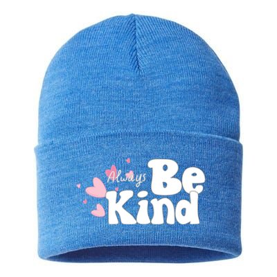 Always Be Kind Positivity Spirit Work And School Gift Sustainable Knit Beanie