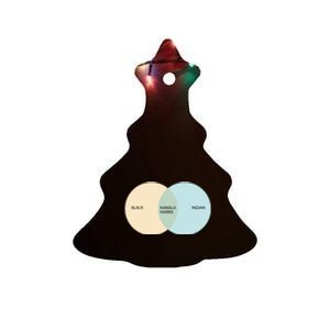 Armanddoma Black Kamala Harris Indian Ceramic Tree Ornament