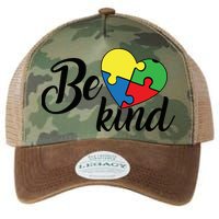 Autism, Be Kind Heart, Autism Awareness Legacy Tie Dye Trucker Hat