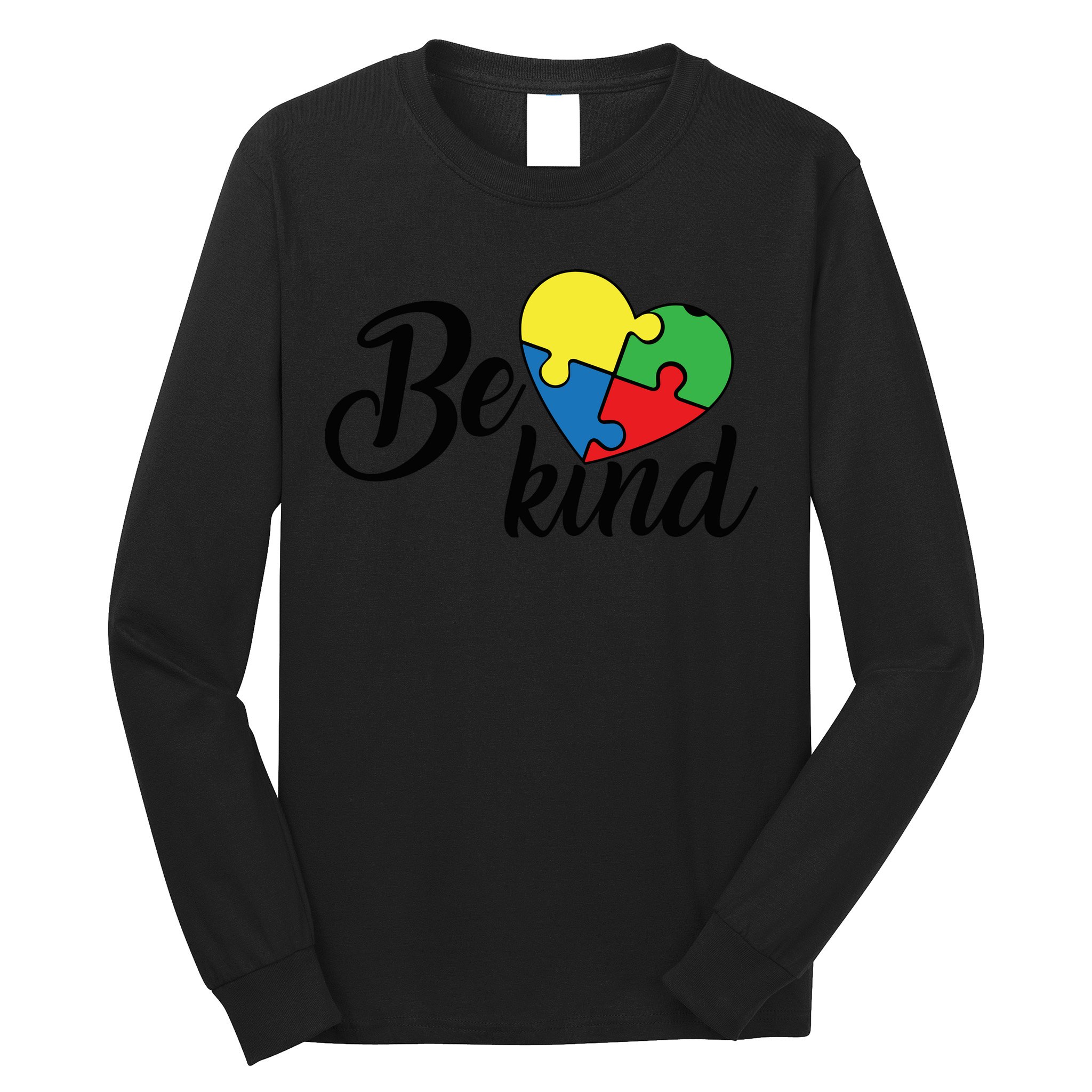 Autism, Be Kind Heart, Autism Awareness Long Sleeve Shirt