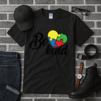 Autism, Be Kind Heart, Autism Awareness Tall T-Shirt