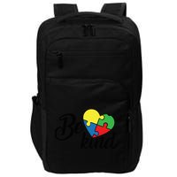 Autism, Be Kind Heart, Autism Awareness Impact Tech Backpack