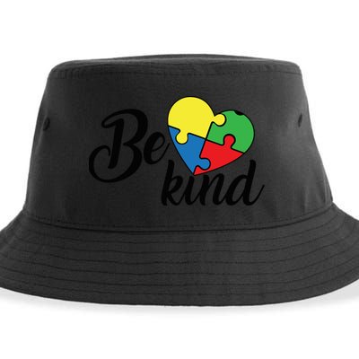 Autism, Be Kind Heart, Autism Awareness Sustainable Bucket Hat