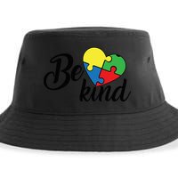 Autism, Be Kind Heart, Autism Awareness Sustainable Bucket Hat