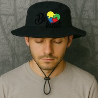 Autism, Be Kind Heart, Autism Awareness Bucket Hat