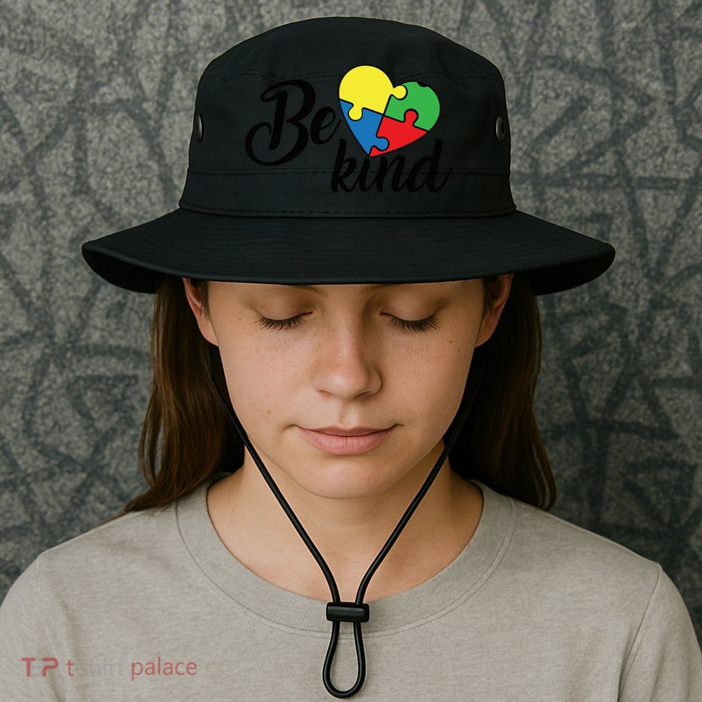 Autism, Be Kind Heart, Autism Awareness Bucket Hat