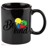 Autism, Be Kind Heart, Autism Awareness 11oz C Handle Ceramic Mug