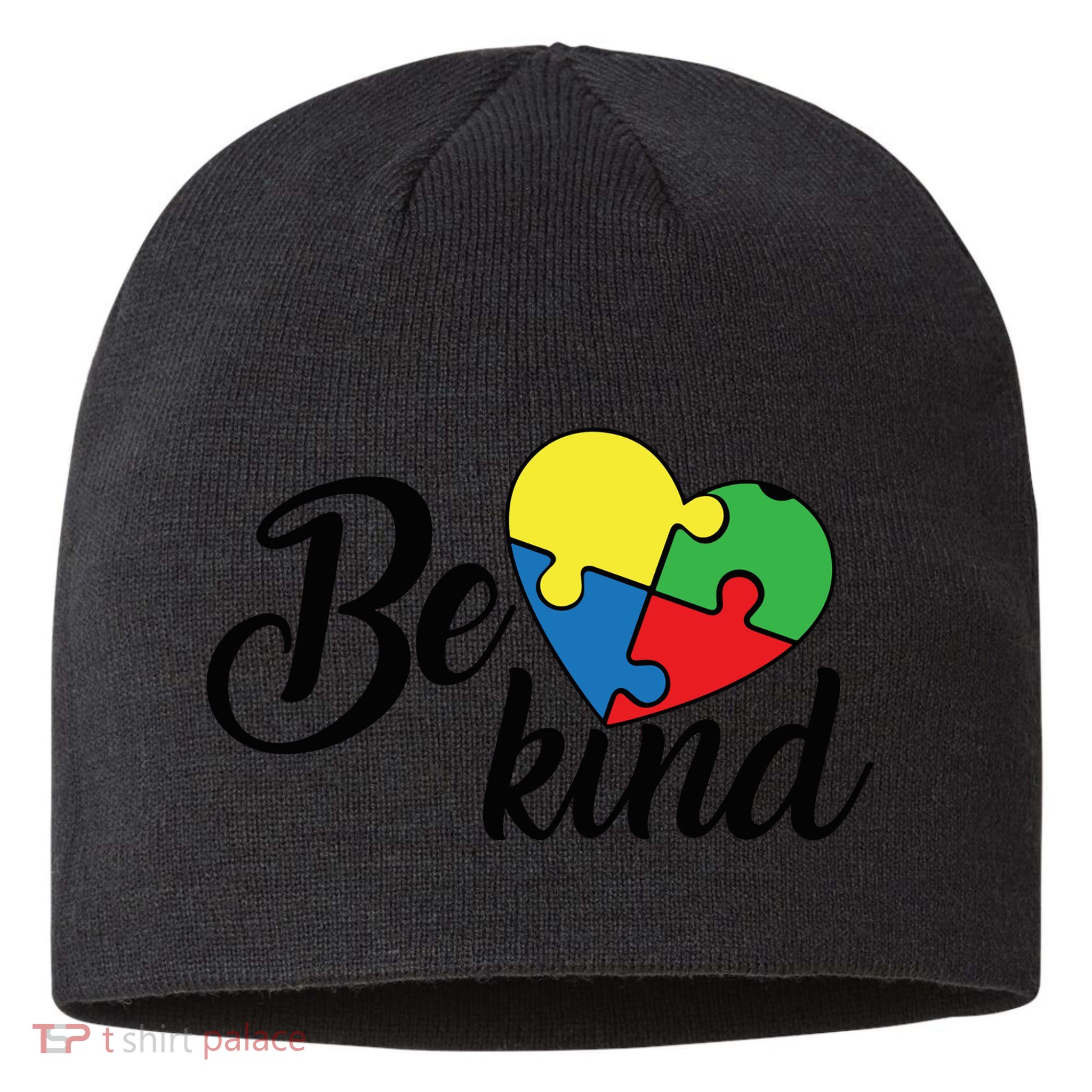 Autism, Be Kind Heart, Autism Awareness Sustainable Beanie