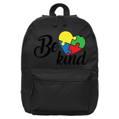 Autism, Be Kind Heart, Autism Awareness 16 in Basic Backpack