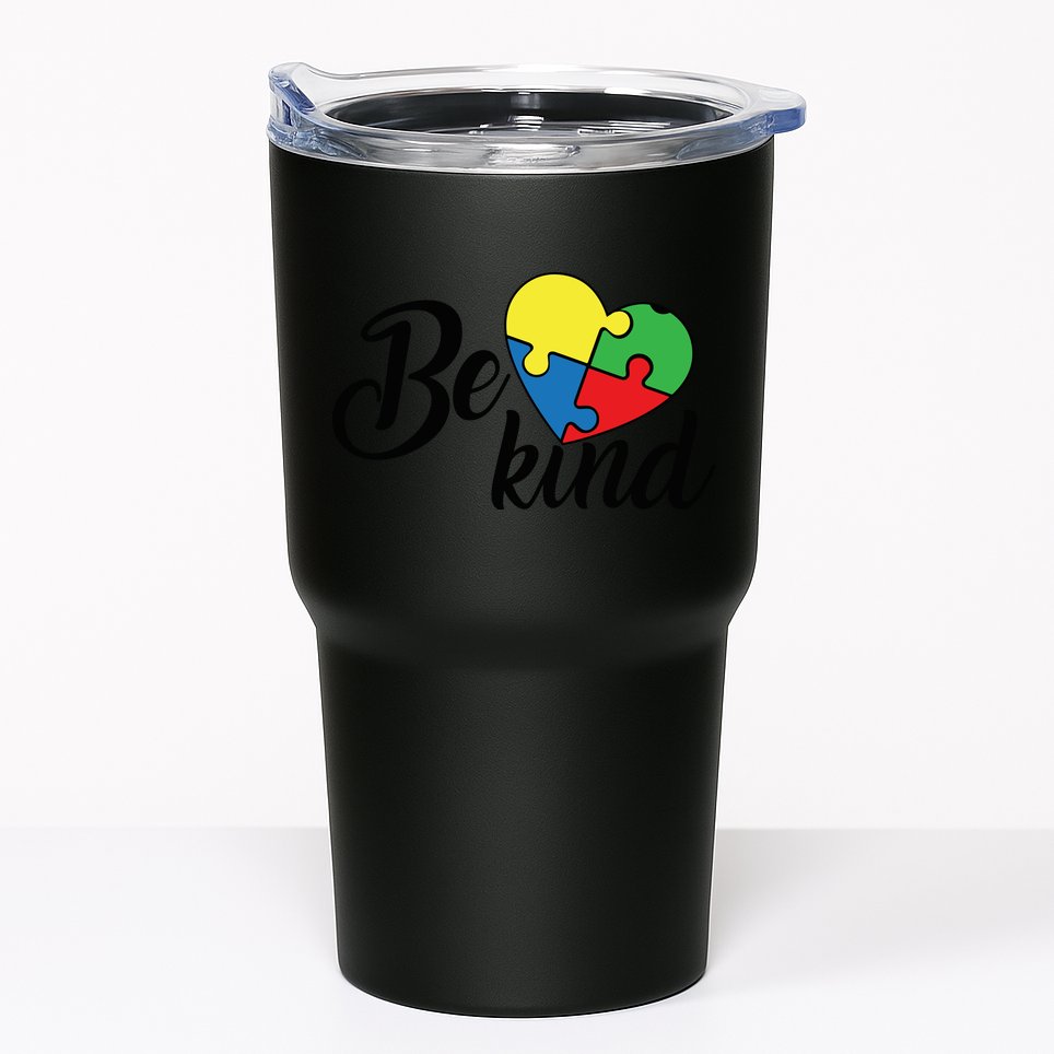 Autism, Be Kind Heart, Autism Awareness Tumbler