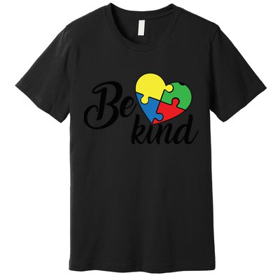 Autism, Be Kind Heart, Autism Awareness Premium T-Shirt