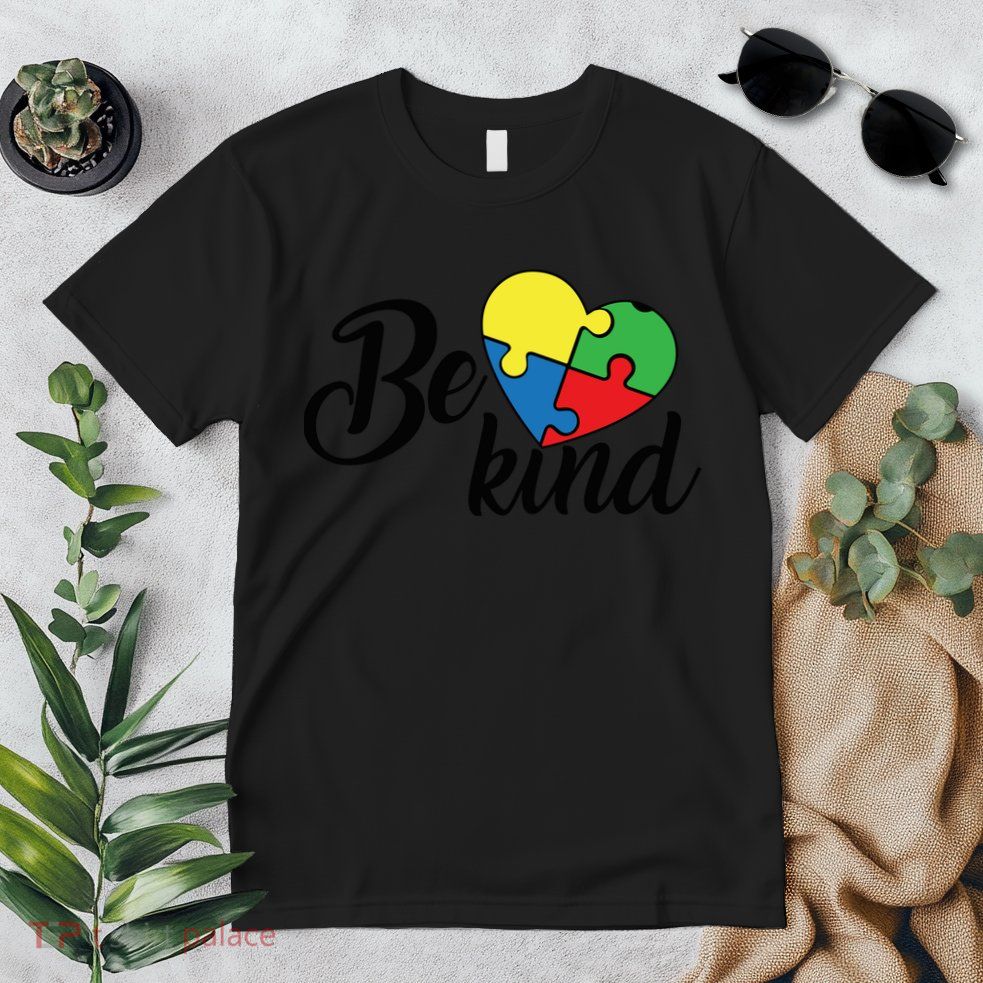 Autism, Be Kind Heart, Autism Awareness Premium T-Shirt