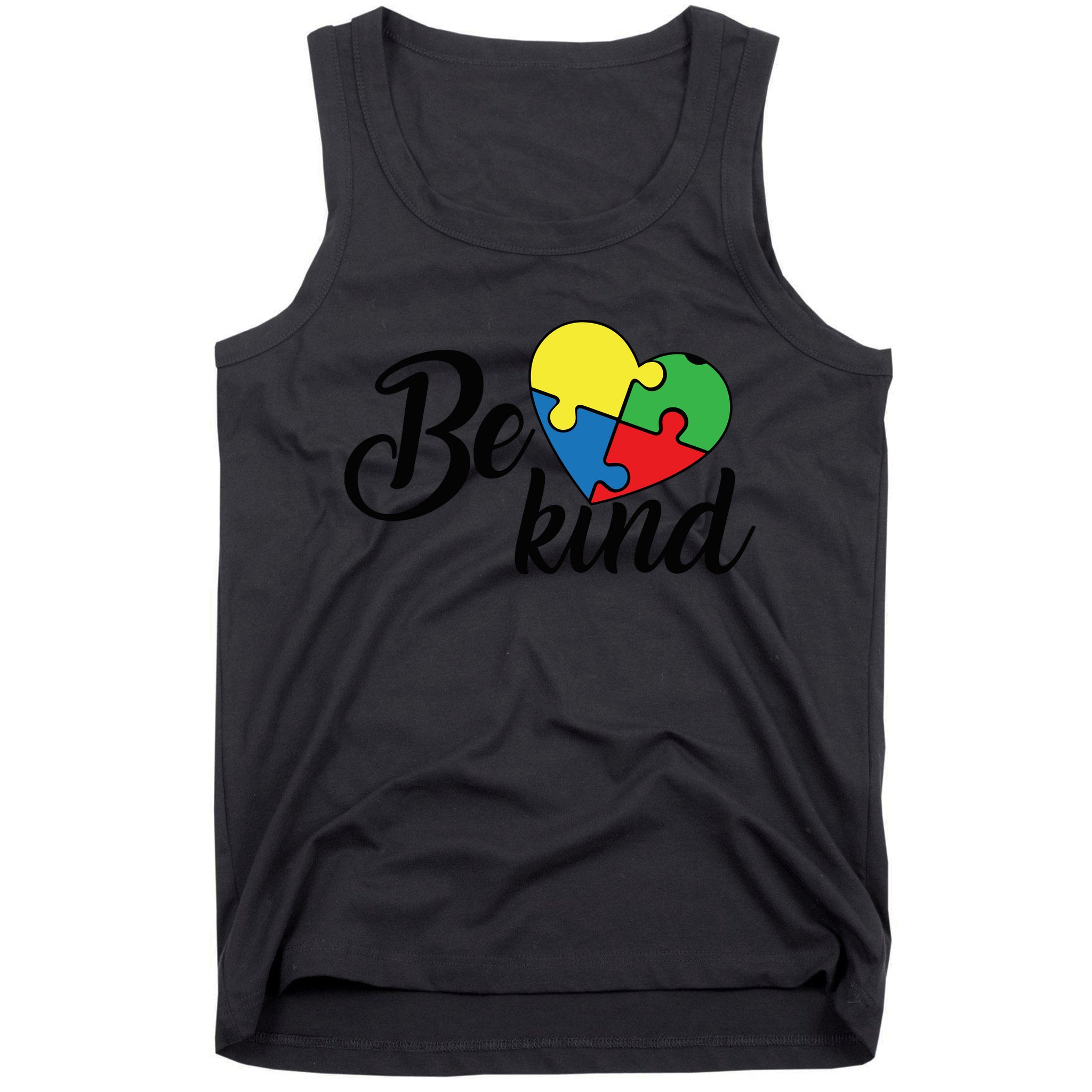 Autism, Be Kind Heart, Autism Awareness Tank Top