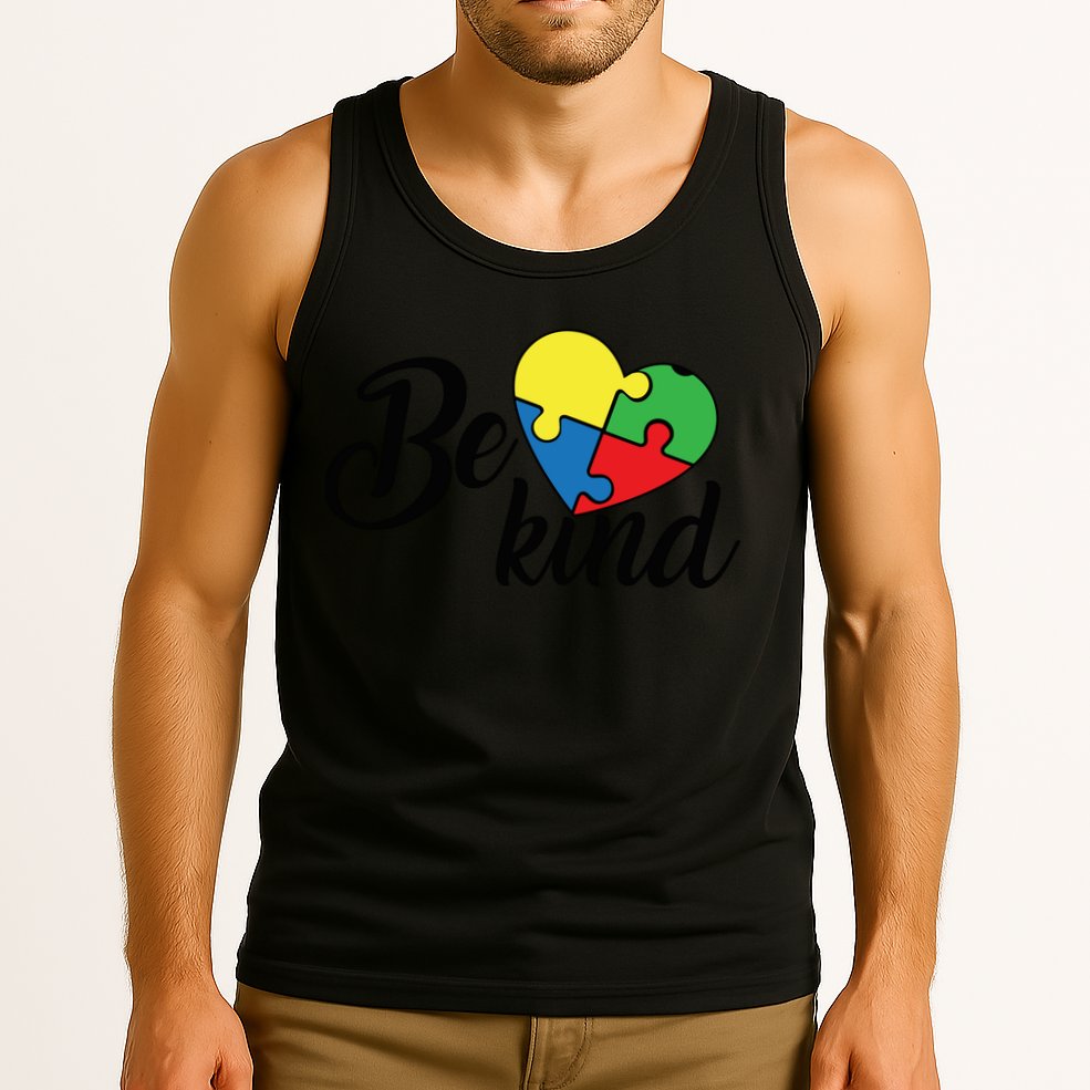 Autism, Be Kind Heart, Autism Awareness Tank Top