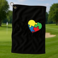 Autism, Be Kind Heart, Autism Awareness Golf Towel
