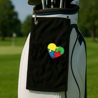 Autism, Be Kind Heart, Autism Awareness Golf Towel