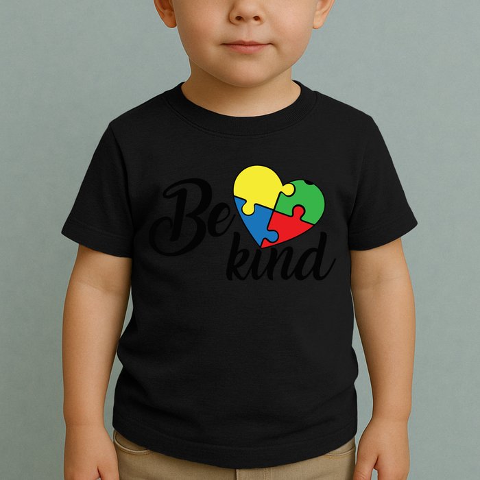 Autism, Be Kind Heart, Autism Awareness Toddler T-Shirt
