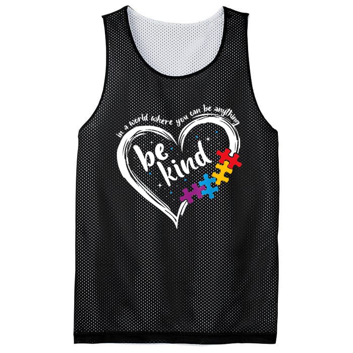 Autism Be Kind Women Blue Be Kind Autism Awareness Mesh Reversible Basketball Jersey Tank