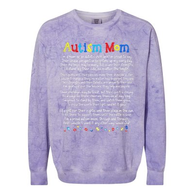 Autism Be Kind Autism Awareness For Autism Mom Colorblast Crewneck Sweatshirt