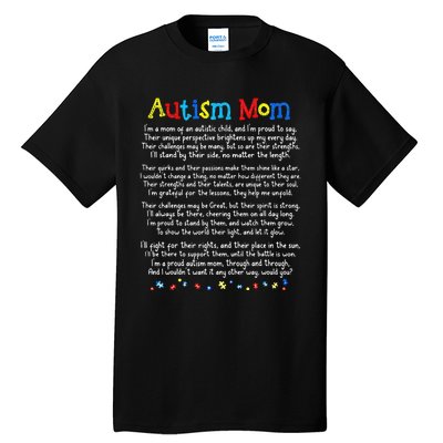 Autism Be Kind Autism Awareness For Autism Mom Tall T-Shirt