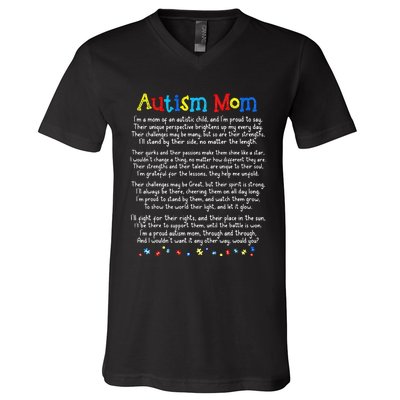 Autism Be Kind Autism Awareness For Autism Mom V-Neck T-Shirt