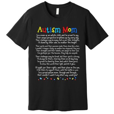 Autism Be Kind Autism Awareness For Autism Mom Premium T-Shirt