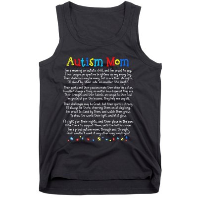 Autism Be Kind Autism Awareness For Autism Mom Tank Top