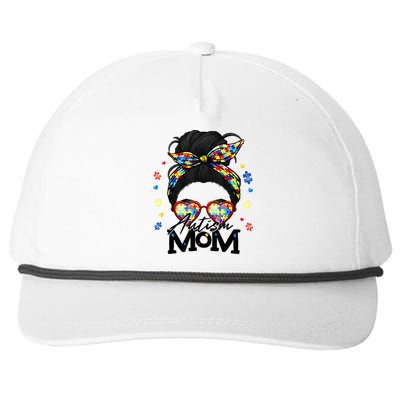 Autism Be Kind Autism Awareness For Autism Mom Snapback Five-Panel Rope Hat