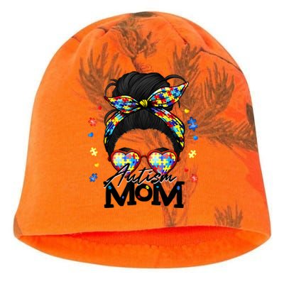 Autism Be Kind Autism Awareness For Autism Mom Kati - Camo Knit Beanie