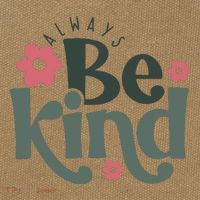 Always Be Kind Kindness Inspirational Cotton Canvas Backpack