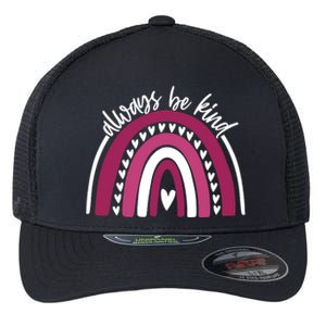 Always Be Kind Inspirational Rainbow Flexfit Unipanel Trucker Cap