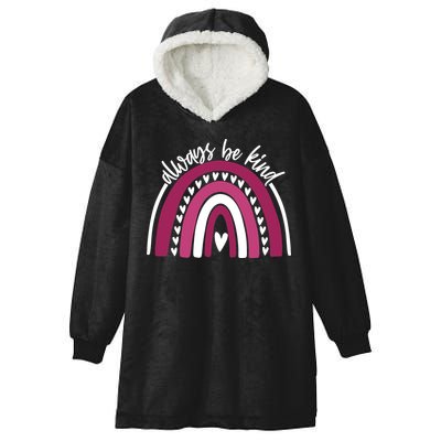 Always Be Kind Inspirational Rainbow Hooded Wearable Blanket
