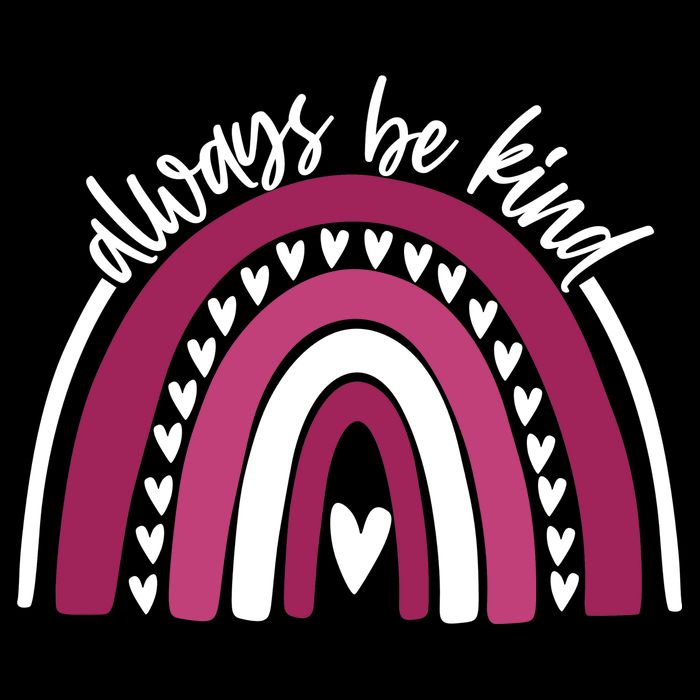 Always Be Kind Inspirational Rainbow 7-Panel Snapback Hat