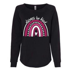 Always Be Kind Inspirational Rainbow Womens California Wash Sweatshirt