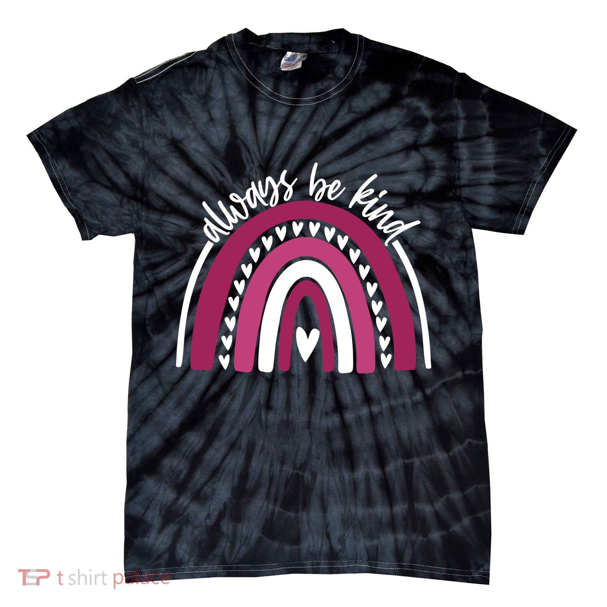 Always Be Kind Inspirational Rainbow Tie-Dye T-Shirt