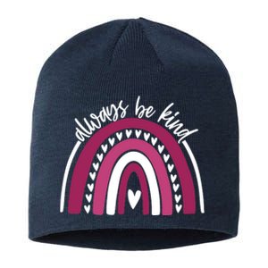 Always Be Kind Inspirational Rainbow Sustainable Beanie